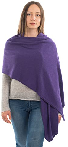 DALLE PIANE CASHMERE Stola Donna Misto Cashmere Lana - Viola