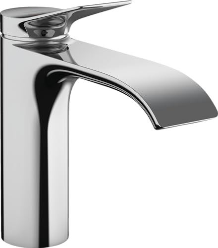 hansgrohe Vivenis - Tvättställsblandare utan bottenventil, energibesparande (CoolStart), Vattenkran badrum med utloppshöjd 110 mm, Badrumskran vattenbesparande (EcoSmart), krom, 75024000