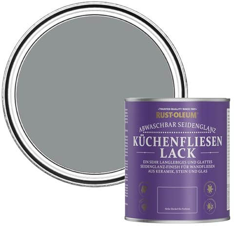 Rust-Oleum Grey water resistant Kitchen Tile Paint in Satin Finish - Anthracite 750ml