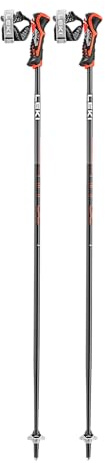 LEKI Airfoil 3D skidstavar, svart antracit röd, 110 cm