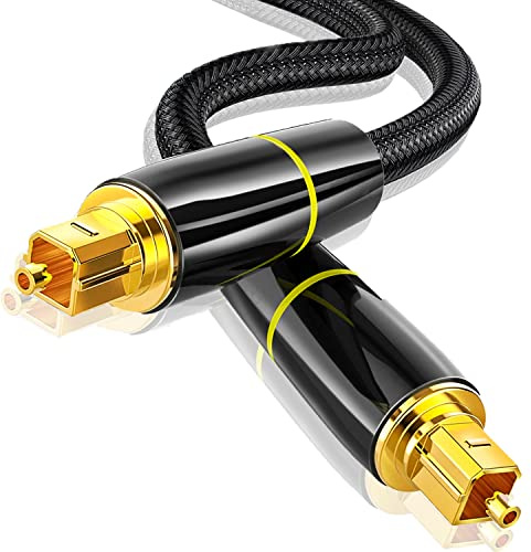 HuaLiSiJi Cable óptico Audio Digital Toslink Cable Audio Digital Optico Cable Audio óptico, Para Estéreos, Altavoces, Cines en Casa, PS4 Xbox 2m