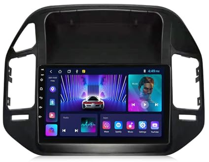 OAUSZC Android 12 Autoradio Estéreo para Mitsubishi Pajero 3 V70 V60 1999-2006 9 Radio De Coche Soporte GPS/BT/Wifi/4G/Carplay/Android Auto/Control del Volante+Cámara Trasera,M150cp/2+32g