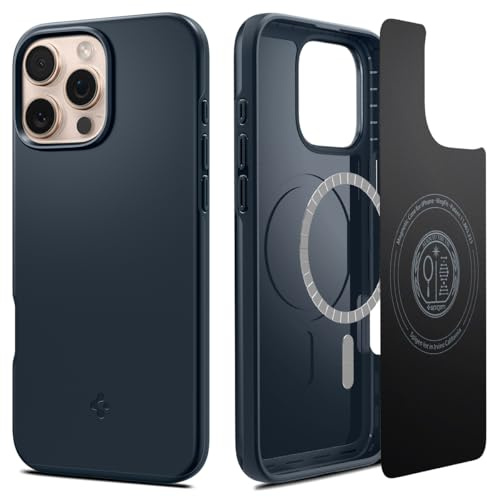Spigen Thin Fit MagFit Case for iPhone 16 Pro, Compatible with MagSafe Accessories - Metal Slate