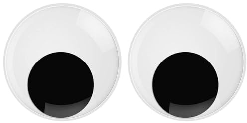 Wiggle Eyes, Googly Eyes self Adhesive 2Pieces Giant Self Adhesive Large Googly Eyes for Xmas Party Handmade DIY Crafts(76mm/3 Inch)