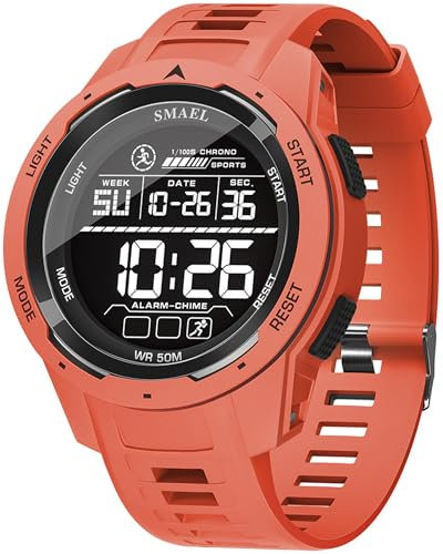findtime Militär Uhr Herren Digitale Armbanduhr Herren Digitaluhr für Sportr LED Tactical Watch Outdoor Sportuh 5ATM Wasserdicht 12/24H Große Armbanduhren Jungen Wecker Männer Stoppuhr