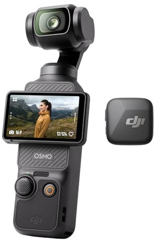 DJI Osmo Pocket 3 Mic Mini Transmitter (Infinity Black), Vlogging Camera, Wireless Microphone, Detail-Rich Audio, OsmoAudio, Active Noise Cancelling, Automatic Limiting