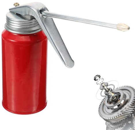 Walopola Pump Oil Can, Motor Oil Dispenser with Long Flex Spout, Lubrication Oil Can Bottle, Thumb Pump Tool Oiler for Auto Motorcycles Applications