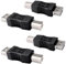KUOQIY 4 PCS USB A to B Adapter, USB 2.0 A Female to B Printer Male Converter, for Printer Fax Machine Scanner and More