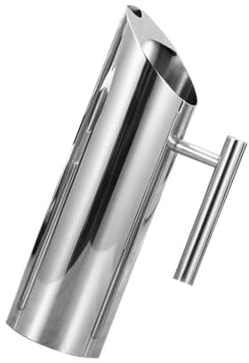 mophrati Brocca d'acqua con manico dritto Resistente al ghiaccio Vaso per bevande di grande capacità Frutta Contenitori per vino Bar Hotel KTV Famiglia, argento, S