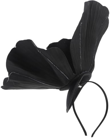 STOBAZA Fascinator Donna Grande Floreale Fascia Copricapo Elegante per Eventi e Corse di Cavalli, Accessorio Chioma Femminile Decorazione a Fiore Nero per Feste e Foto