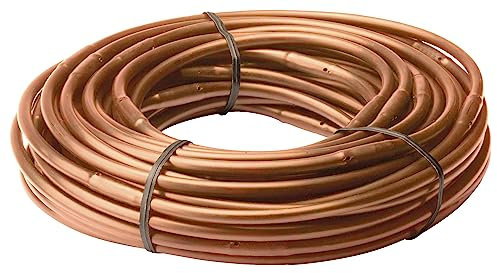 Rain Bird ET256-50S Tropfbewässerungsdruckausgleichender 6,35 mm Strahlerrohr, 6 Zoll Emitterabstand, 50 Rollen, Braun