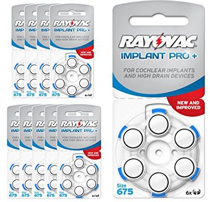 Rayovac – Implantat Pro+ – AE675 – 60 cochleaimplantat hörapparater batterier