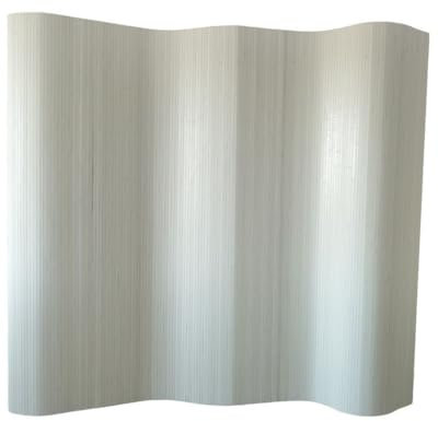 Décoshop26 Paravent Design en Bambou 200 x 250 cm Blanc PAR06005