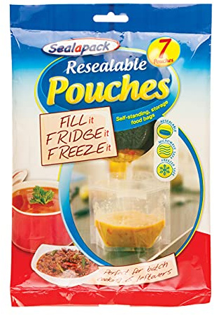 Sealapack Sap1051A Versatile Re-Sealable Pouches, Fill, Fridge Or Freeze, Pack Of 7