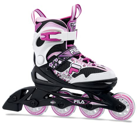 FILA Skates 010619148 J-ONE G Inline Skate Kid Black/WHT/Magenta Größe M 32-36