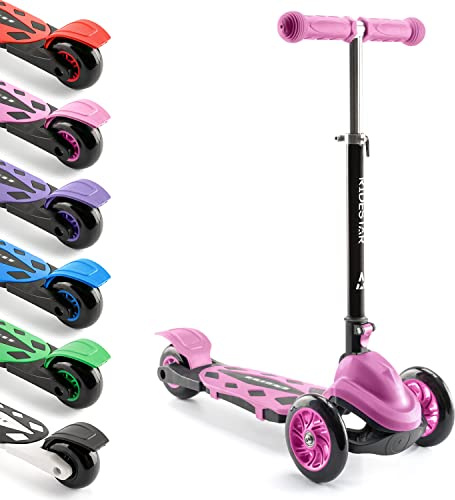 ToyStar Cruise 3 Wheel Tri Scooter, Easy Folding System, Height Adjustable Handlebars, Tilt To Turn Steering, Kids Aged 3+ Years