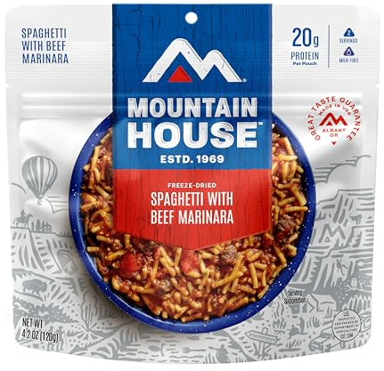 Mountain House Spaghetti with Beef Marinara | Freeze Dried Backpacking & Camping Food |2 Servings