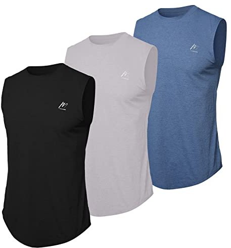 MeetHoo Tank Top Camisa sin Mangas para Hombres Camisas musculares de Secado rápido Camisa Funcional sin Mangas Transpirable Camisa axilar de Fitness Camisa de Entrenamiento