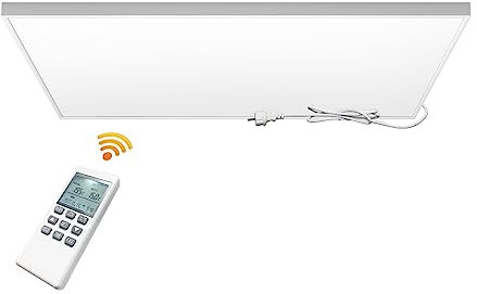 byecold Ceiling Infrared Heater with Remote Control, Built-in Thermostat Far Infrared Panel Energy Efficient, Overheat Protection, Waterproof Silent Heater Panel for Room - 660W