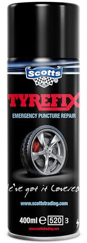 Scott's Emergency Tyre Puncture Repair Kit - Includes Easy to Use TyreFix 400ml Vehicle Tyre Inflation Sealant. No Compressor Needed