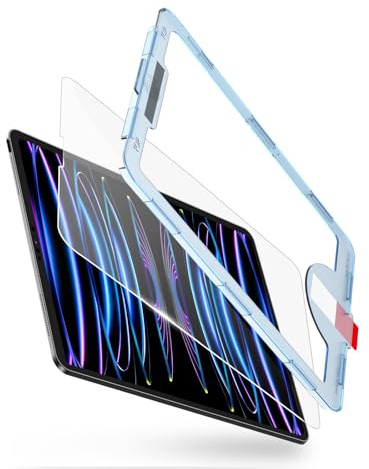 BERSEM Screen Protector Compatible with iPad Pro 12.9 Inch (2022 &2021&2020&2018 Models), Auto-Alignment EZ Kit, Tempered Glass, Ultra Clear, Anti-Scratch, Case Friendly, 1 Pack