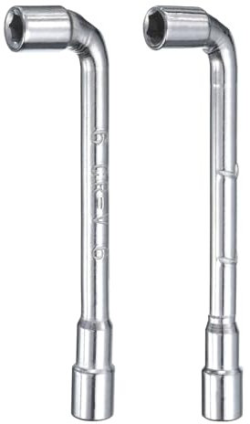 QUARKZMAN 2 Pcs Llave de Vaso Hexagonal en Forma de L 6mm 7mm de Acero 45# de Doble Extremo Métrico de 6 Puntos para Reparaciones Generales, Mantenimiento de Bicicletas y Automóviles