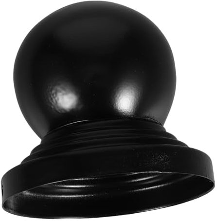 HOMSFOU Tapa Decorativa Para Poste De Cerca Con Diseño De Bola Para Decoración De Jardines y Barandillas Color Negro Instalación Sencilla y Versátil