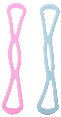 Toyvian 2Pcs Chest Pull Strap Fitness Bands Stretch Rope Arm Trainer for Back and Chest Muscle Strengthening Home Exercise and Rehabilitation Use Random Color