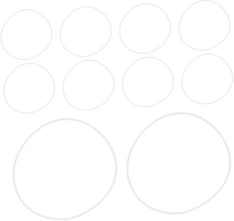 Baluue Kit Guarnizioni Anti-esplosione per Occhiali in Silicone 10 Pezzi Design Anti-crepa e Versatile per Uso Personale e Lavorazione Occhiali