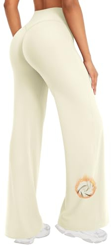 ZAAYO Legging droit sans couture pour femme, legging évasé, pantalon de | Taille haute, levage des fesses, jambes larges, doux comme du beurre, pantalon de sport, legging de yoga régulier/long/extra