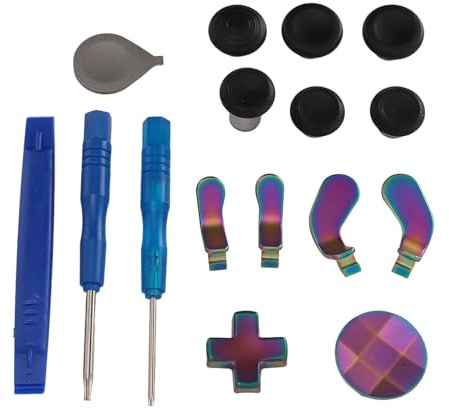BONKZEBU Kit Mod Controller con Levette in Metallo Testurizzato, 4 Paddle, 2 Pad D per Elite Serie 2, Tocco Eccellente per Accessori da Gioco, Colore Abbagliante