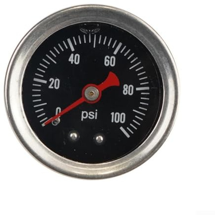 AN4-12 Manomètre régulateur de pression de carburant 0-100 psi avec adaptateur 1/8 NPT pour surveillance et entretien du système de carburant du véhicule (A)