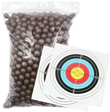 Gadgetking Catapult Ammo Mud Balls Target Slingshot Clay BB 9mm 10mm Ball Bearing 1100 PackPractice Ball Solid Smooth Pellet Bearing Round Ammunition Hard Fracture Aim Sight Site