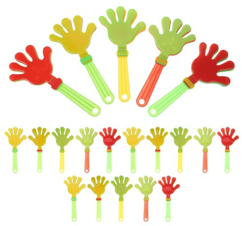 Toyvian 20 Piezas Aplausos de Mano de Plástico para Fiestas y Celebraciones Construcción Estable y Fácil Limpieza, Accesorio Adecuado para Eventos y Juegos Ruidosos