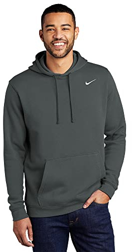 Nike Men's Hoodie Black/White nkCJ1611 010 (Anthracite/White, X-Large)