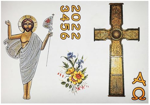 Holyart Candles, Large Candles: Sticker Set for Paschal Candle, Set B