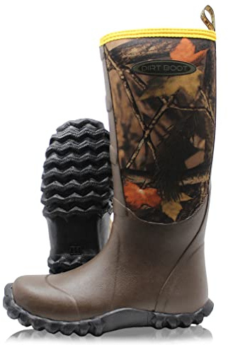Dirt Boots Unisex Waterproof Neoprene Wellington Muck Field Sport Work Boots Rain Wellies (Brown/Camo, uk_footwear_size_system, adult, men, numeric, medium, numeric_9)