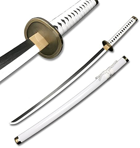 ARUAN Wooden Roronoa Zoro Sword Overall 41 inch Japanese Ninja Katana Samurai Sword Anime Original Texture for ONE PIECE Anime Lovers, Cosplay Props Toys, Wado Ichimonji C