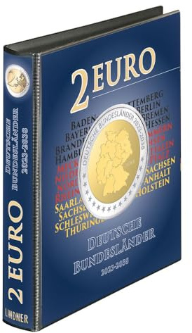 LINDNER Das Original Karat Motiv-Ringbinder 2 Euro Deutsche Bundesländer 2023-2038, leer