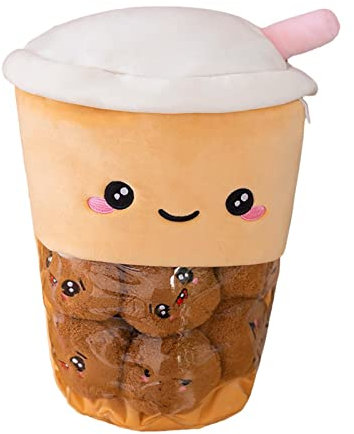 Ulapithi Bubble Tea Kuscheltier - Boba Plüschtier Süße Kissen Plushie - Niedliches Milchtee Gefülltes Plüschkissen - Geschenk