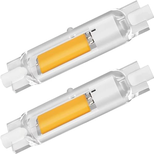 Anugsoe Lampadina R7S LED 78mm 15W Dimmerabile,Bianco Caldo 3000K,R7S LED 15W COB Equivalenti 150W Lampada Alogena,1500LM Nessun Sfarfallio,Illuminazione Fascio 360°,Confezione da 2