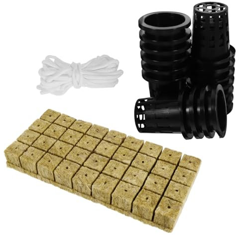 YARNOW Hydrokultur-anbausystem Pflanzenbehälter Feuchtigkeitskuppel Schlitzdesign Für Gute Wurzelbildung Seil Und Baumwolle Für Hängekörbe Und Innenanbau