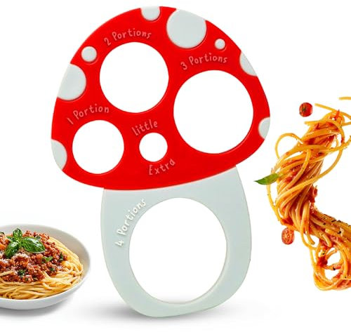 Strumento di misurazione per pasta, strumento di misurazione per spaghetti, controllo delle porzioni, misuratore per porzioni, design stravagante a forma di fungo, gadget e accessori da cucina