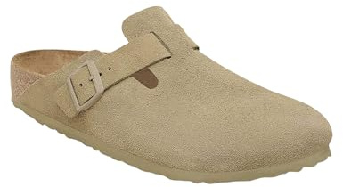 Birkenstock Unisex Erwachsene Clogs Boston Veloursleder normal Beige 43