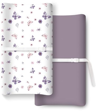 TotChill Extra Stretchy Changing Pad Cover, Ultra Soft Premium Jersey Knit Changing Pad Sheets, Unisex for Boys Girls, Fits All Standard Changing Tables/Dresser Tops - 2 Pack