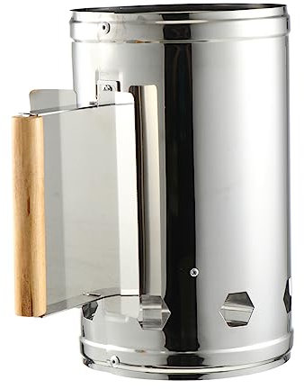 TOYANDONA 1pezzi Accendifuoco in Legno e Acciaio per Barbecue all Aperto Stufa Attrezzo per Barbecue Manico Resistente al Calore e Isolamento Termico