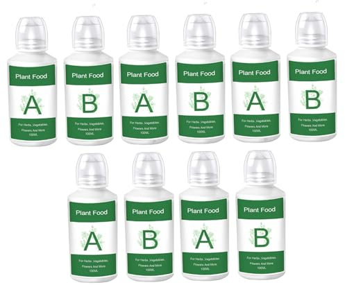 Confezione da 5 di fertilizzante idroponico per piante A e B, granuli per piante da interno, soluzione nutritiva per ortaggi, erbe aromatiche, fiori, fertilizzante idrosolubile facile