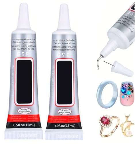 FUHAMJ Pegamento Multiusos 110 ml, Adhesivo Fuerte para Pantalla Movil, Tela Zapatos Textil Modelismo Cristal, Pack de 2, Ideal para Decoracion Funda Movil Reparacion Computadoras Camaras Papel Metal