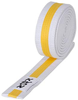 Kwon Jugendgürtel (Kindergürtel), Mehrfarbig 280 weiß-gelb-weiß