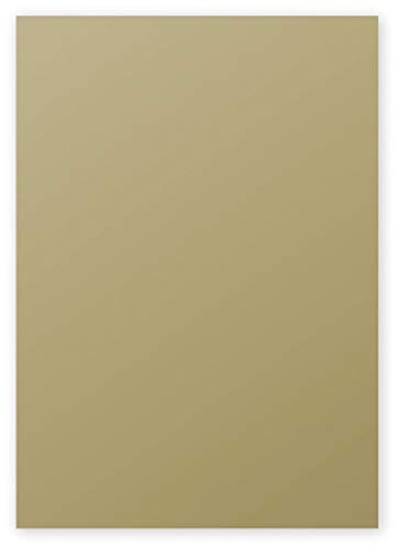 Clairefontaine 4200C - Astuccio da 50 fogli - Formato A4 (21x29,7cm) - 120g/m² - Colore Oro - Biglietti d'Inviti Eventi e Corrispondenza - Gamma Pollen - Carta Premium Liscia